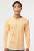 Paragon 210 Mens Islander Performance Moisture Wicking Long Sleeve Crewneck T-Shirt Peach Model Front