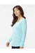 Paragon 214 Womens Islander Performance Long Sleeve Scoop Neck T-Shirt Aqua Blue Model Side