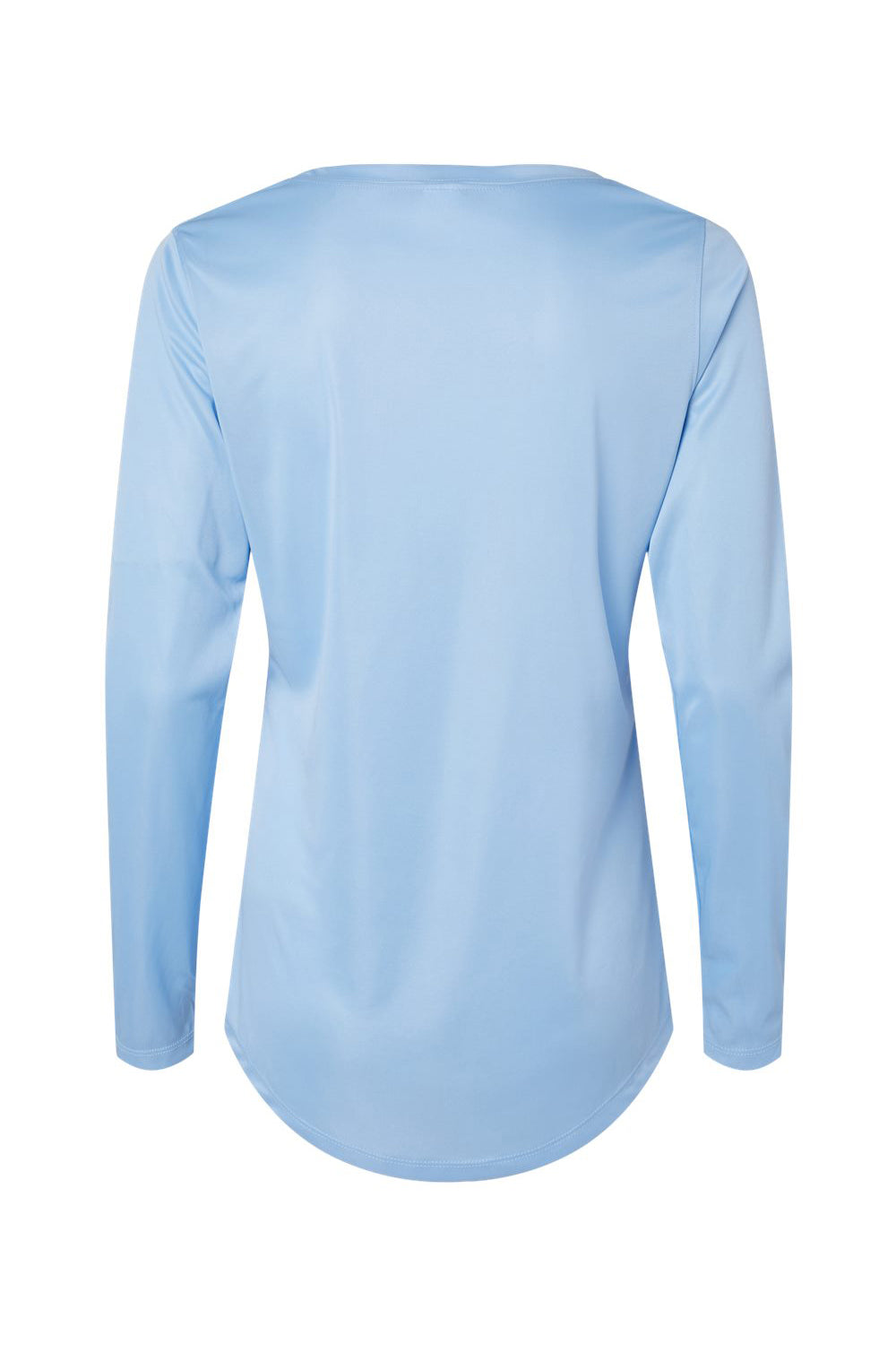Paragon 214 Womens Islander Performance Long Sleeve Scoop Neck T-Shirt Blue Mist Flat Back