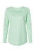 Paragon 214 Womens Islander Performance Long Sleeve Scoop Neck T-Shirt Mint Green Flat Front