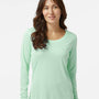Paragon Womens Islander Performance Moisture Wicking Long Sleeve Scoop Neck T-Shirt - Mint Green - NEW