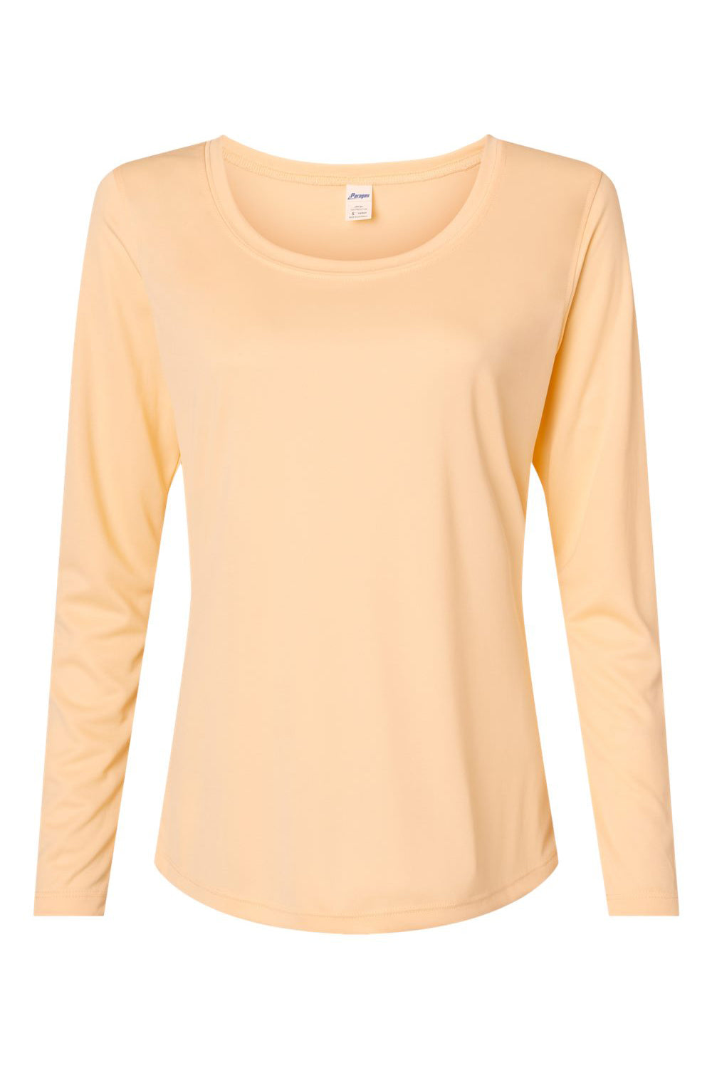 Paragon 214 Womens Islander Performance Long Sleeve Scoop Neck T-Shirt Peach Flat Front