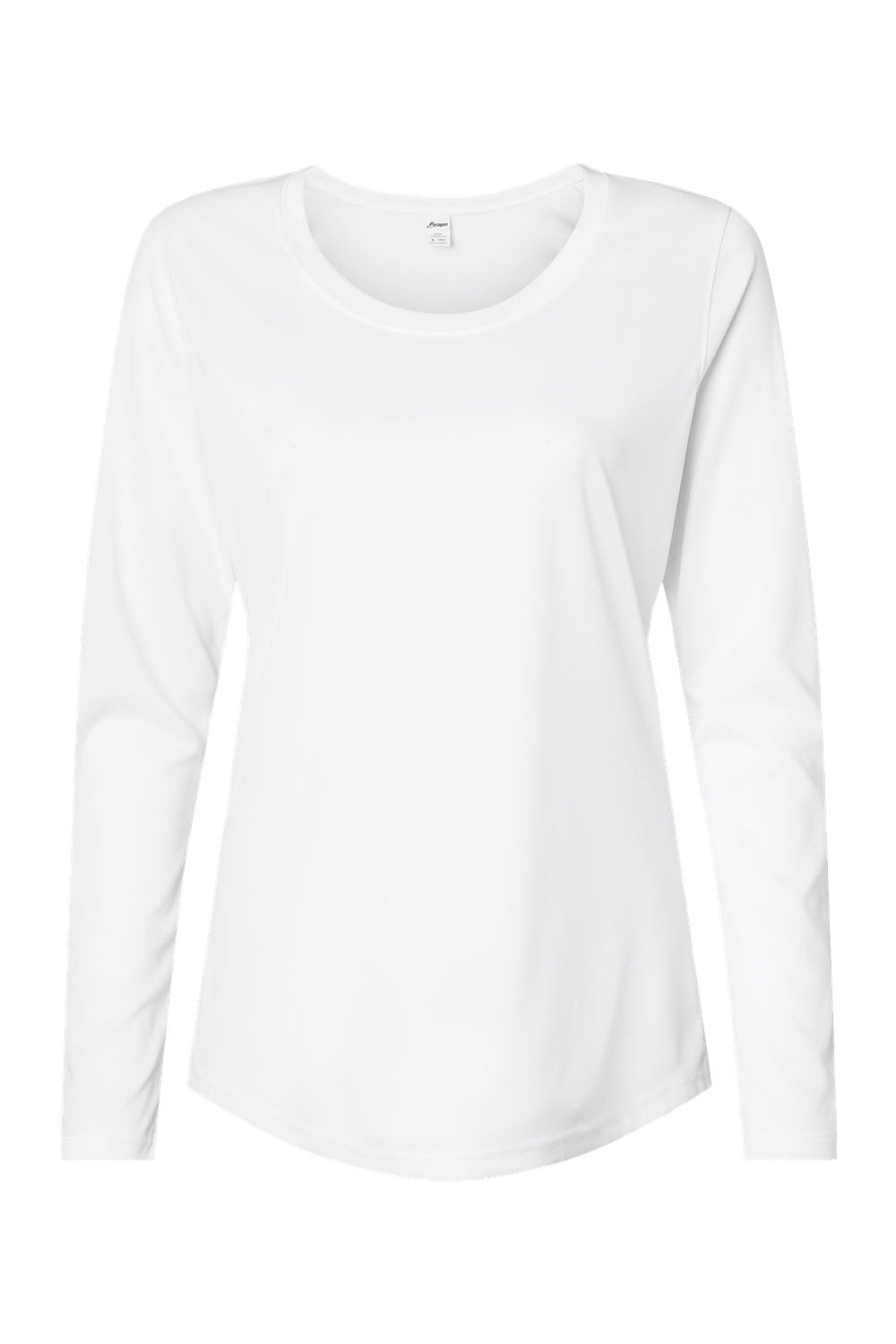 Paragon 214 Womens Islander Performance Long Sleeve Scoop Neck T-Shirt White Flat Front