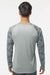 Paragon 216 Mens Cayman Performance Moisture Wicking Camo Colorblock Long Sleeve Crewneck T-Shirt Medium Grey Model Back