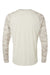 Paragon 216 Mens Cayman Performance Moisture Wicking Camo Colorblock Long Sleeve Crewneck T-Shirt Sand Flat Back
