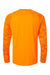 Paragon 216 Mens Cayman Performance Camo Colorblocked Long Sleeve Crewneck T-Shirt Neon Orange Flat Back