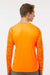 Paragon 216 Mens Cayman Performance Moisture Wicking Camo Colorblock Long Sleeve Crewneck T-Shirt Neon Orange Model Back