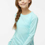 Paragon Youth Islander Performance Moisture Wicking Long Sleeve Crewneck T-Shirt - Aqua Blue