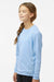 Paragon 218Y Youth Islander Performance Moisture Wicking Long Sleeve Crewneck T-Shirt Blue Mist Model Side
