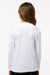 Paragon 218Y Youth Islander Performance Moisture Wicking Long Sleeve Crewneck T-Shirt White Model Back