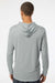 Paragon 220 Mens Bahama Performance Moisture Wicking Long Sleeve Hooded T-Shirt Hoodie Medium Grey Model Back