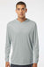 Paragon 220 Mens Bahama Performance Moisture Wicking Long Sleeve Hooded T-Shirt Hoodie Medium Grey Model Front