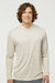 Paragon 220 Mens Bahama Performance Moisture Wicking Long Sleeve Hooded T-Shirt Hoodie Sand Model Front