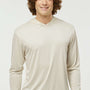Paragon Mens Bahama Performance Moisture Wicking Long Sleeve Hooded T-Shirt Hoodie - Sand