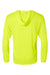 Paragon 220 Mens Bahama Performance Moisture Wicking Long Sleeve Hooded T-Shirt Hoodie Safety Green Flat Back