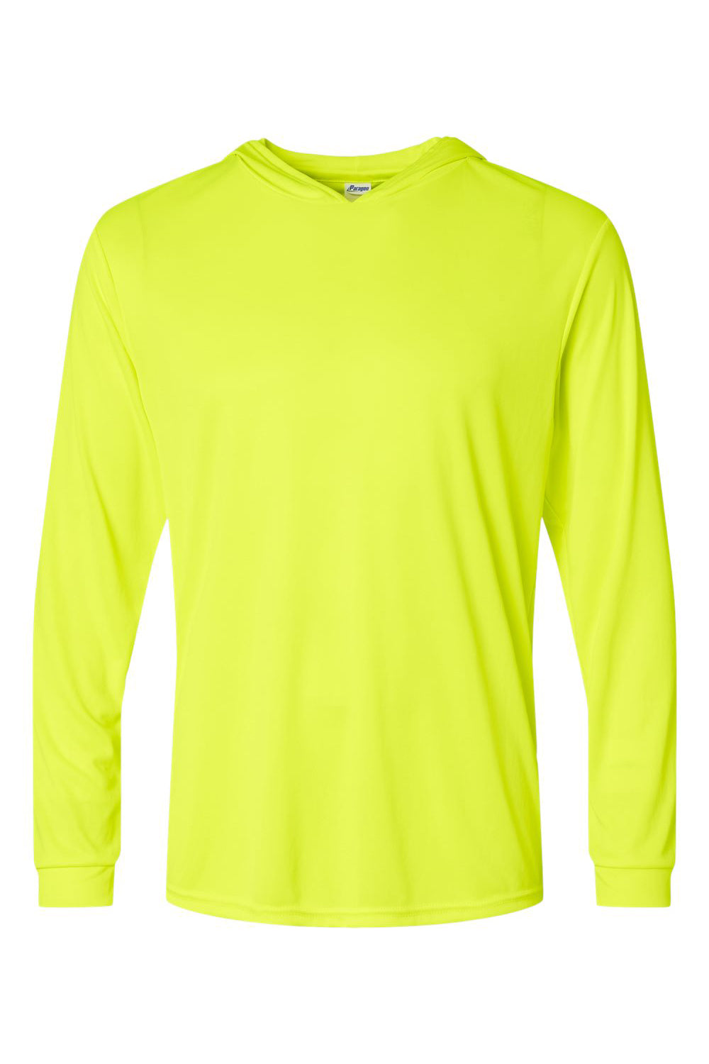 Paragon 220 Mens Bahama Performance Moisture Wicking Long Sleeve Hooded T-Shirt Hoodie Safety Green Flat Front