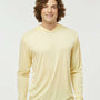 Paragon Mens Bahama Performance Moisture Wicking Long Sleeve Hooded T-Shirt Hoodie - Pale Yellow - NEW
