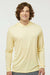 Paragon 220 Mens Bahama Performance Moisture Wicking Long Sleeve Hooded T-Shirt Hoodie Pale Yellow Model Front