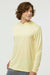 Paragon 220 Mens Bahama Performance Moisture Wicking Long Sleeve Hooded T-Shirt Hoodie Pale Yellow Model Side