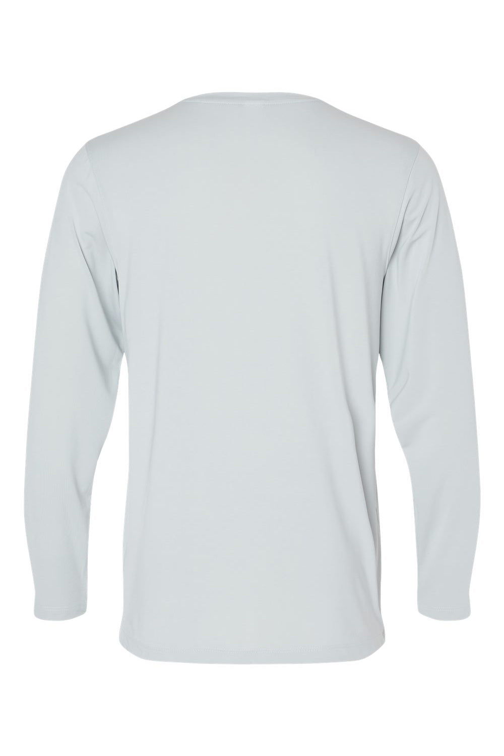 Paragon 222 Mens Aruba Extreme Performance Moisture Wicking Long Sleeve Crewneck T-Shirt Aluminum Grey Flat Back