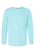 Paragon 222 Mens Aruba Extreme Performance Long Sleeve Crewneck T-Shirt Aqua Blue Flat Front