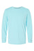 Paragon 222 Mens Aruba Extreme Performance Moisture Wicking Long Sleeve Crewneck T-Shirt Aqua Blue Flat Front