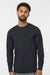 Paragon 222 Mens Aruba Extreme Performance Moisture Wicking Long Sleeve Crewneck T-Shirt Black Model Front