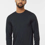 Paragon Mens Aruba Extreme Performance Moisture Wicking Long Sleeve Crewneck T-Shirt - Black