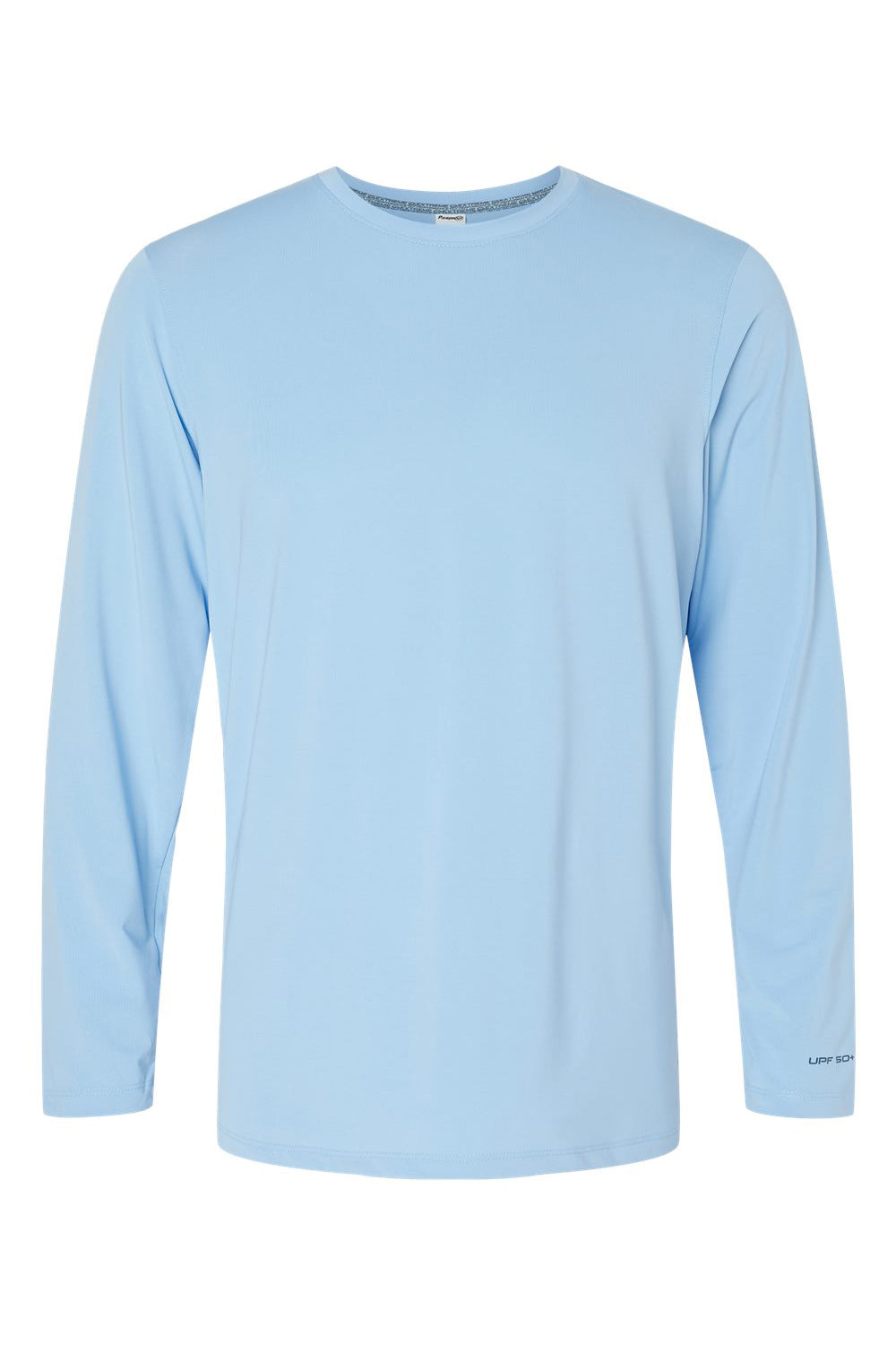 Paragon 222 Mens Aruba Extreme Performance Moisture Wicking Long Sleeve Crewneck T-Shirt Blue Mist Flat Front