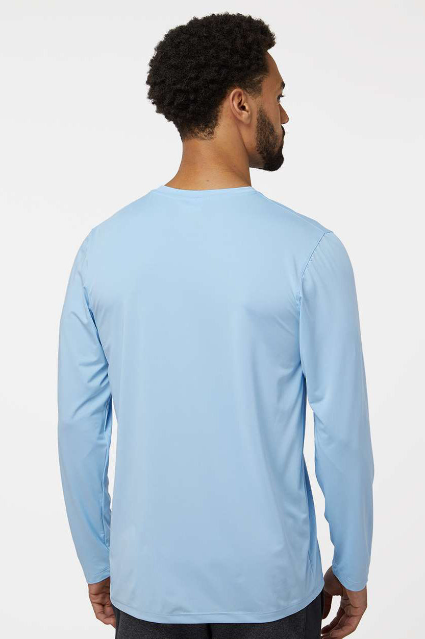 Paragon 222 Mens Aruba Extreme Performance Moisture Wicking Long Sleeve Crewneck T-Shirt Blue Mist Model Back