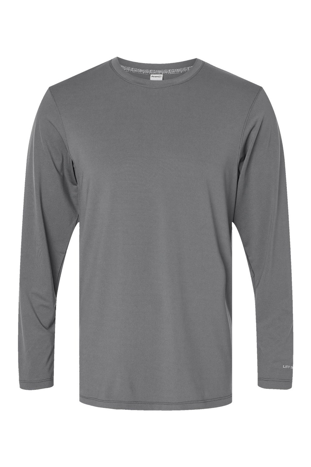 Paragon 222 Mens Aruba Extreme Performance Moisture Wicking Long Sleeve Crewneck T-Shirt Medium Grey Flat Front