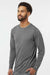 Paragon 222 Mens Aruba Extreme Performance Moisture Wicking Long Sleeve Crewneck T-Shirt Medium Grey Model Side
