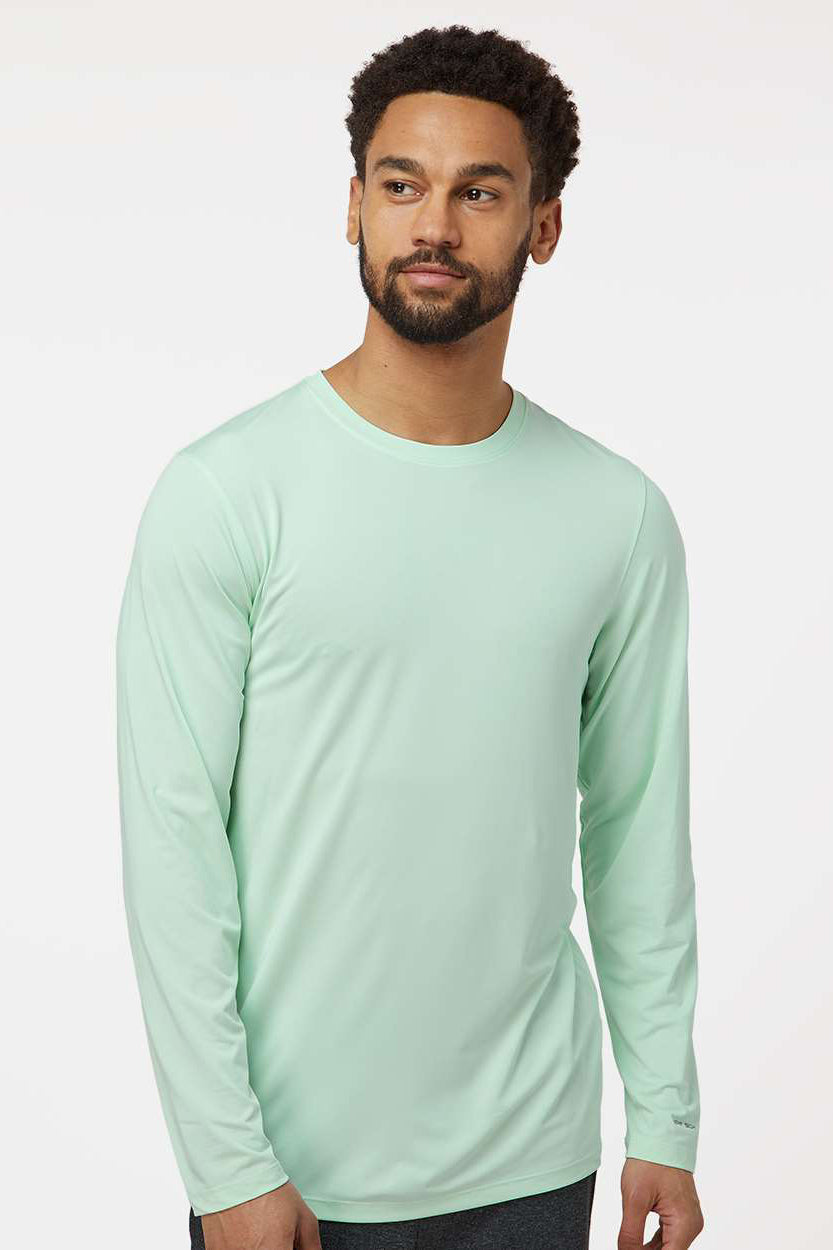 Paragon 222 Mens Aruba Extreme Performance Moisture Wicking Long Sleeve Crewneck T-Shirt Mint Green Model Front