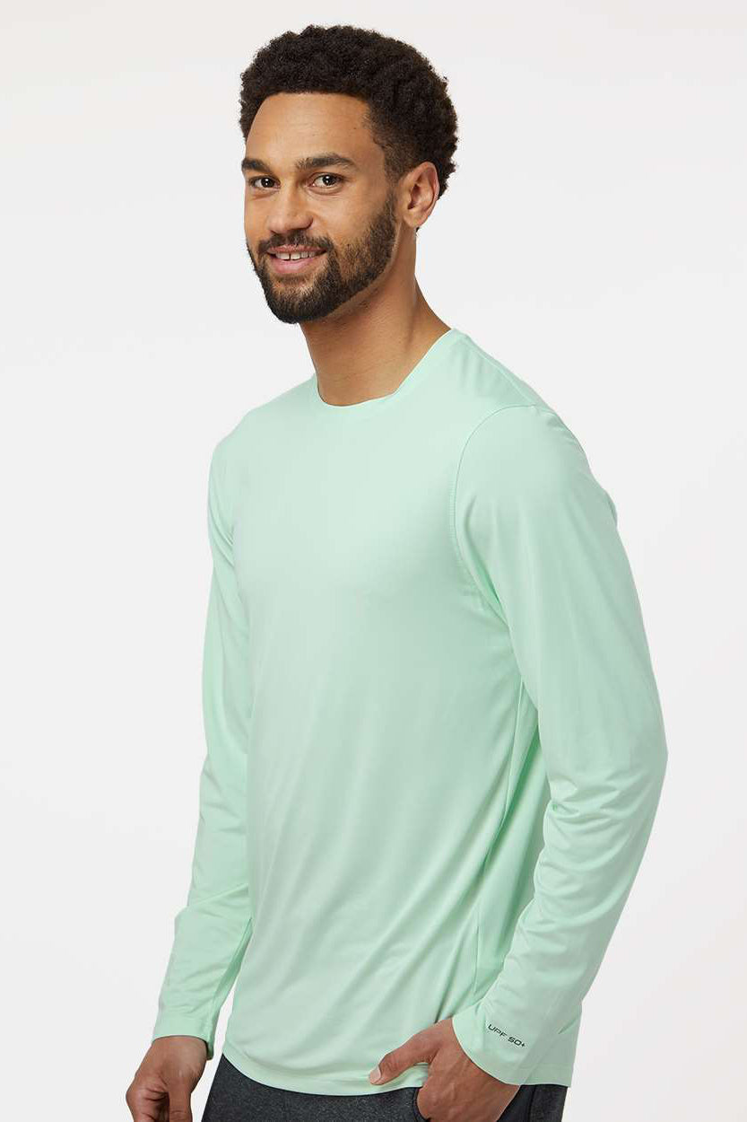 Paragon 222 Mens Aruba Extreme Performance Moisture Wicking Long Sleeve Crewneck T-Shirt Mint Green Model Side