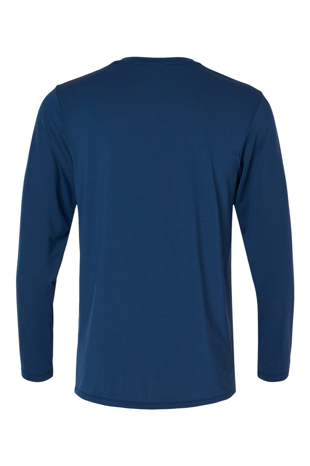 Paragon 222 Mens Aruba Extreme Performance Moisture Wicking Long Sleeve Crewneck T-Shirt Navy Blue Flat Back
