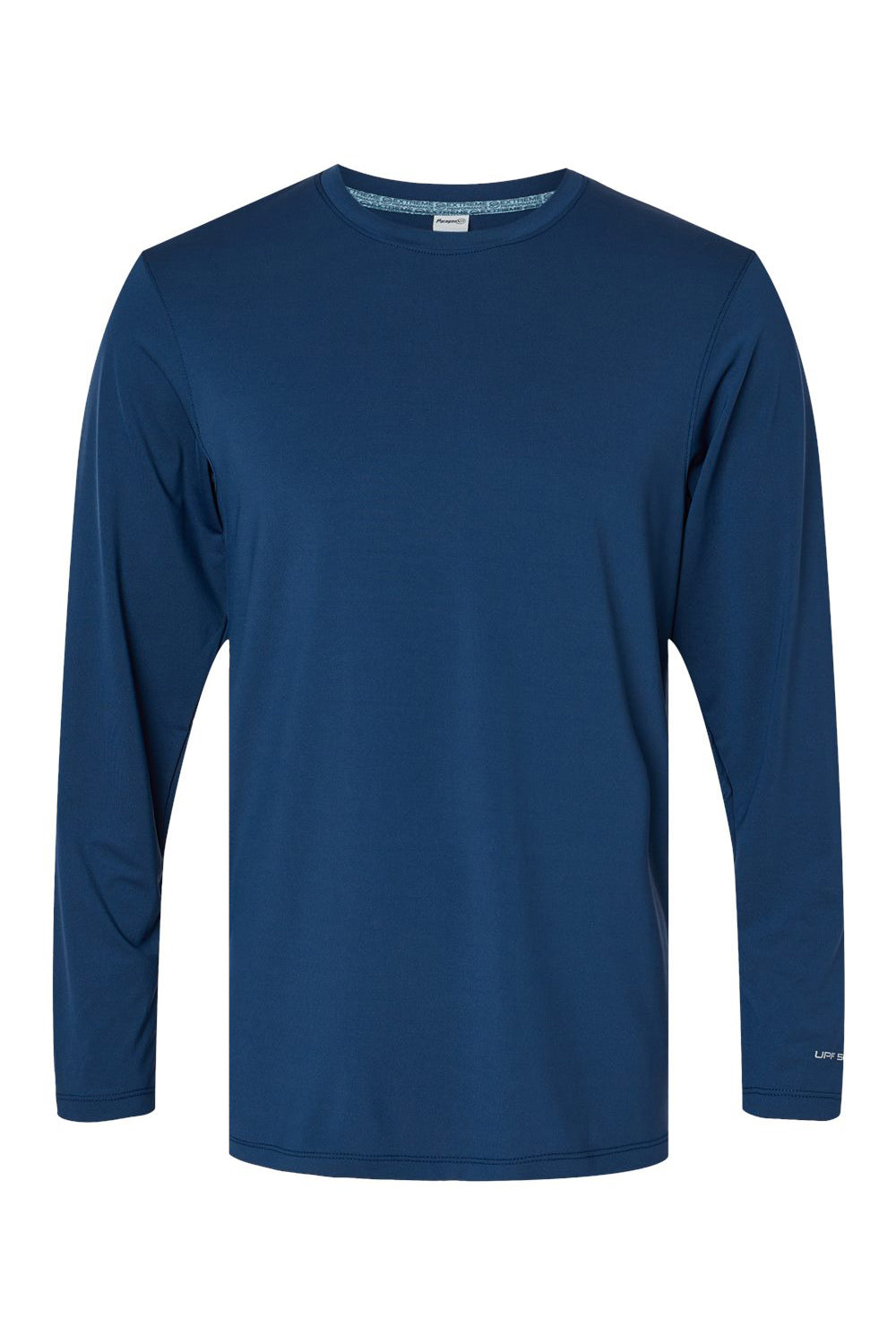 Paragon 222 Mens Aruba Extreme Performance Moisture Wicking Long Sleeve Crewneck T-Shirt Navy Blue Flat Front