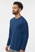 Paragon 222 Mens Aruba Extreme Performance Moisture Wicking Long Sleeve Crewneck T-Shirt Navy Blue Model Side