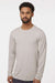 Paragon 222 Mens Aruba Extreme Performance Moisture Wicking Long Sleeve Crewneck T-Shirt Sand Model Front