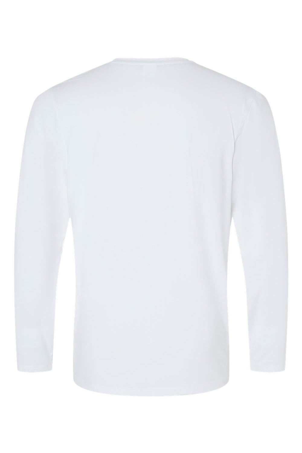 Paragon 222 Mens Aruba Extreme Performance Moisture Wicking Long Sleeve Crewneck T-Shirt White Flat Back
