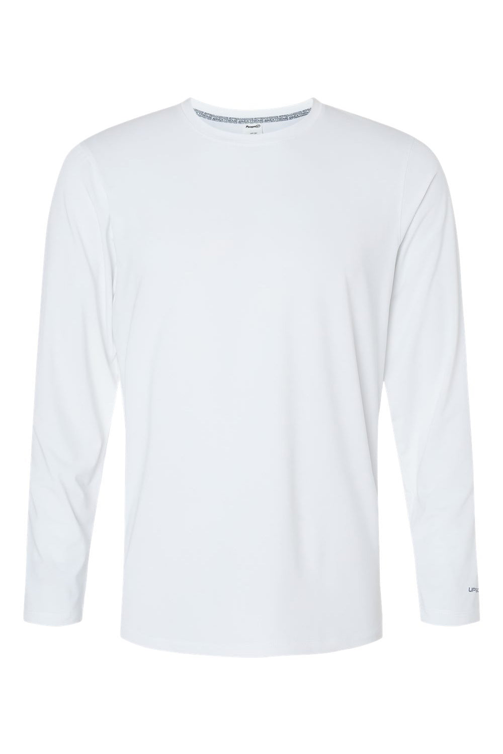 Paragon 222 Mens Aruba Extreme Performance Moisture Wicking Long Sleeve Crewneck T-Shirt White Flat Front
