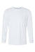 Paragon 222 Mens Aruba Extreme Performance Moisture Wicking Long Sleeve Crewneck T-Shirt White Flat Front