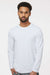 Paragon 222 Mens Aruba Extreme Performance Moisture Wicking Long Sleeve Crewneck T-Shirt White Model Front