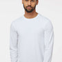 Paragon Mens Aruba Extreme Performance Moisture Wicking Long Sleeve Crewneck T-Shirt - White