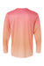Paragon 225 Mens Barbados Performance Pin Dot Long Sleeve Crewneck T-Shirt Red/Light Orange Flat Back