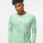Paragon Mens Cabo Camo Performance Moisture Wicking Long Sleeve Crewneck T-Shirt - Mint Green - NEW