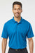 Paragon 500 Mens Sebring Performance Moisture Wicking Short Sleeve Polo Shirt Turquoise Blue Model Front