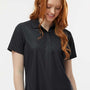 Paragon Womens Sebring Performance Moisture Wicking Short Sleeve Polo Shirt - Black