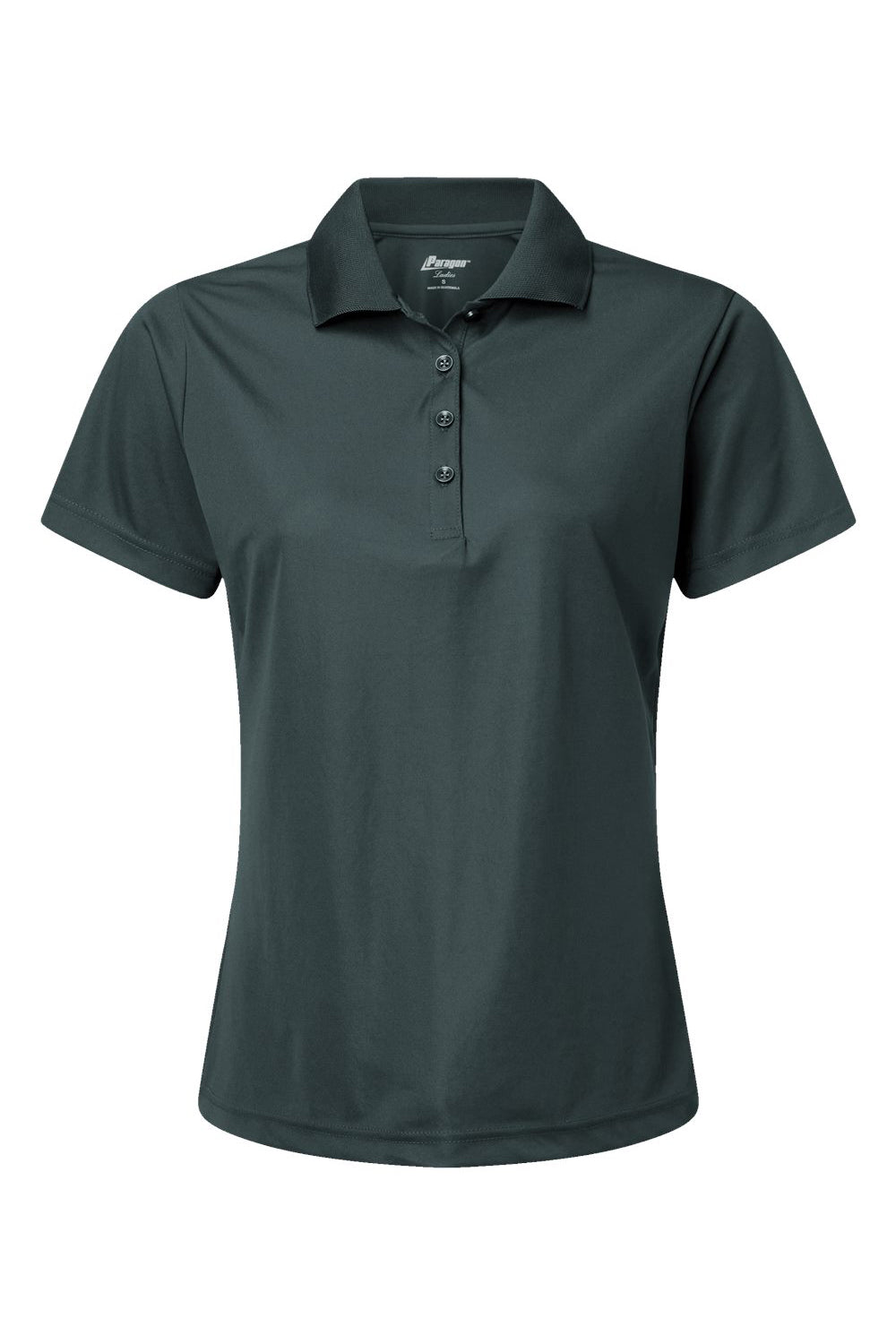 Paragon 504 Womens Sebring Performance Moisture Wicking Short Sleeve Polo Shirt Carbon Grey Flat Front