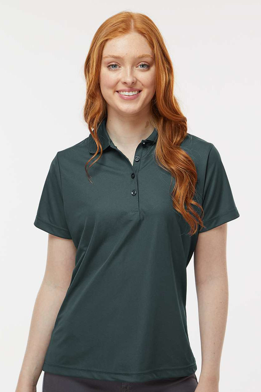 Paragon 504 Womens Sebring Performance Moisture Wicking Short Sleeve Polo Shirt Carbon Grey Model Front