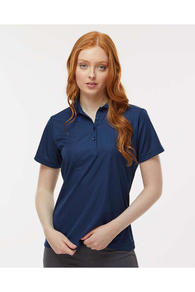 Paragon 504 Womens Sebring Performance Short Sleeve Polo Shirt Deep Navy Blue Model Front